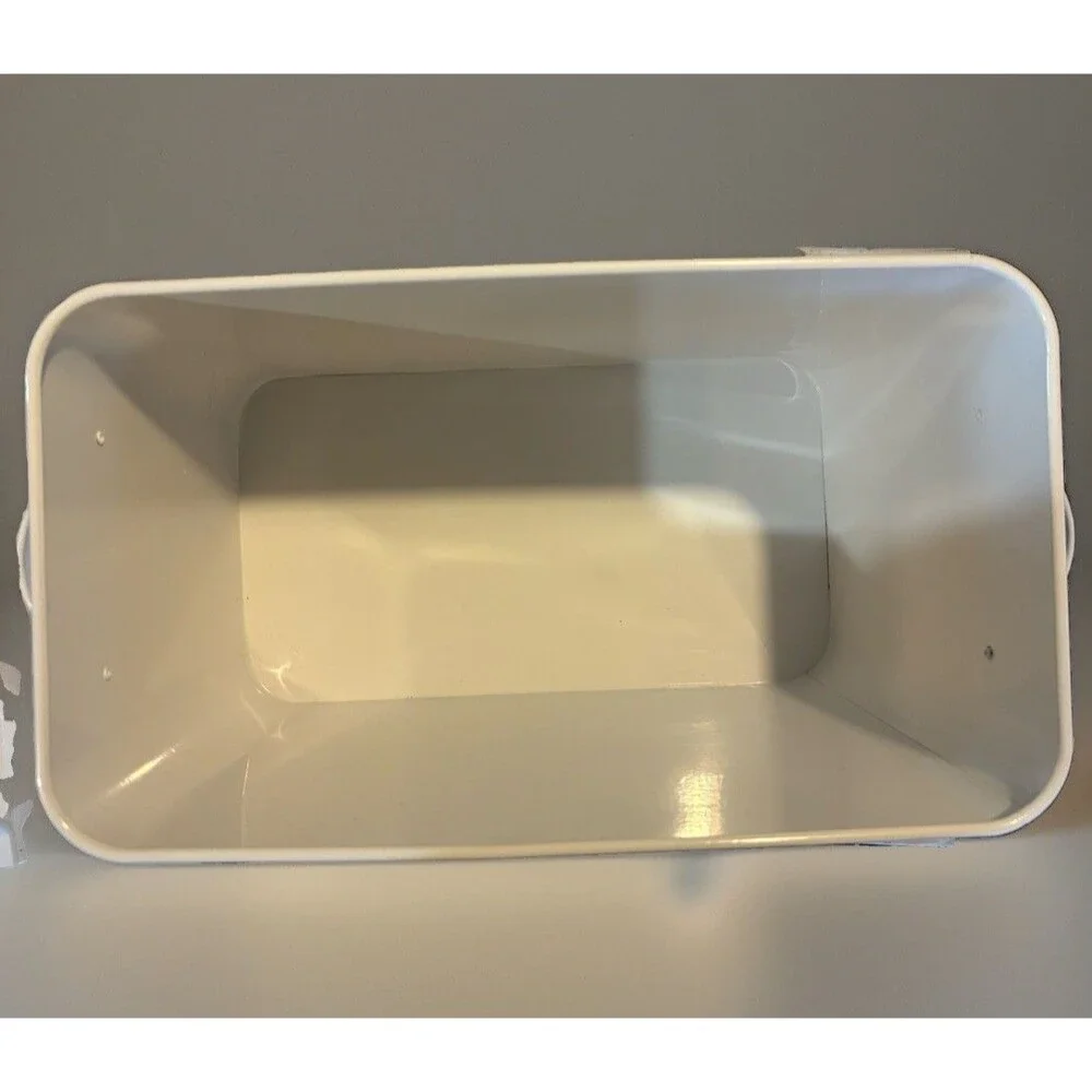 Metal Bread Bin with Lid Handle, Farmhouse Style 15x10